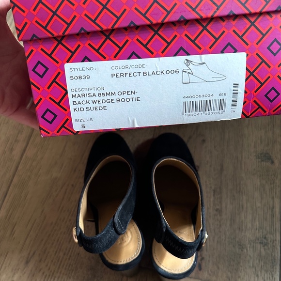 Tory Burch Marisa Open Back Wedge Bootie - Picture 9 of 10